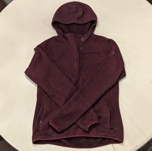 Cranberry hooded North face sweatshirt (L)